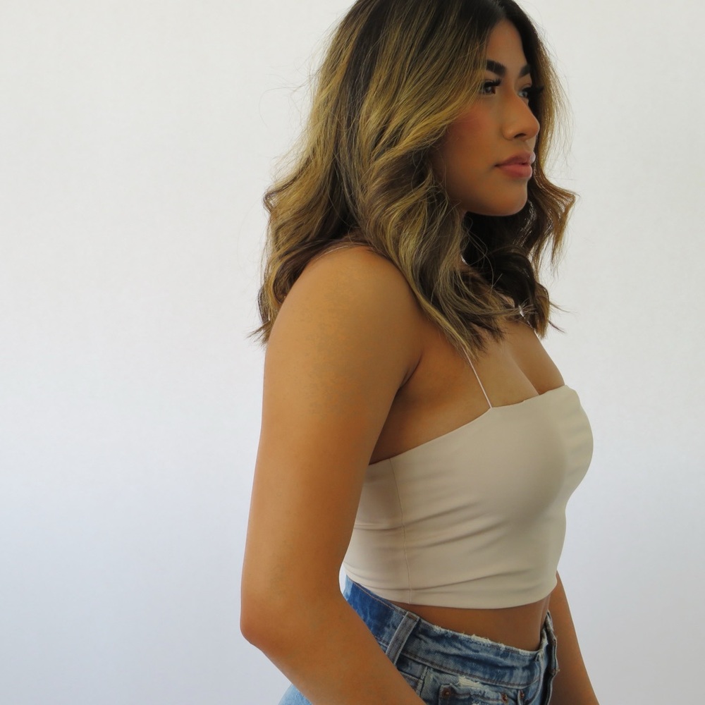Tan Crop Top